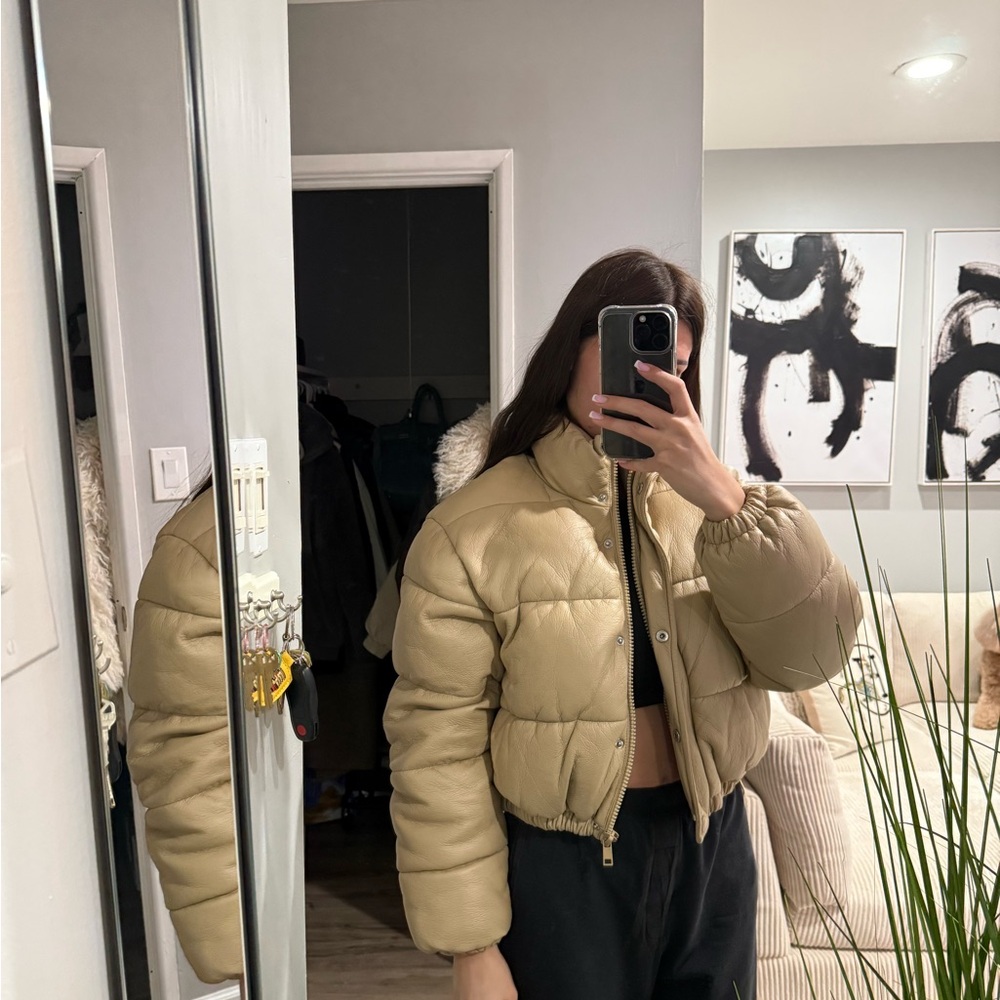 Zara Tan Bomber Jacket